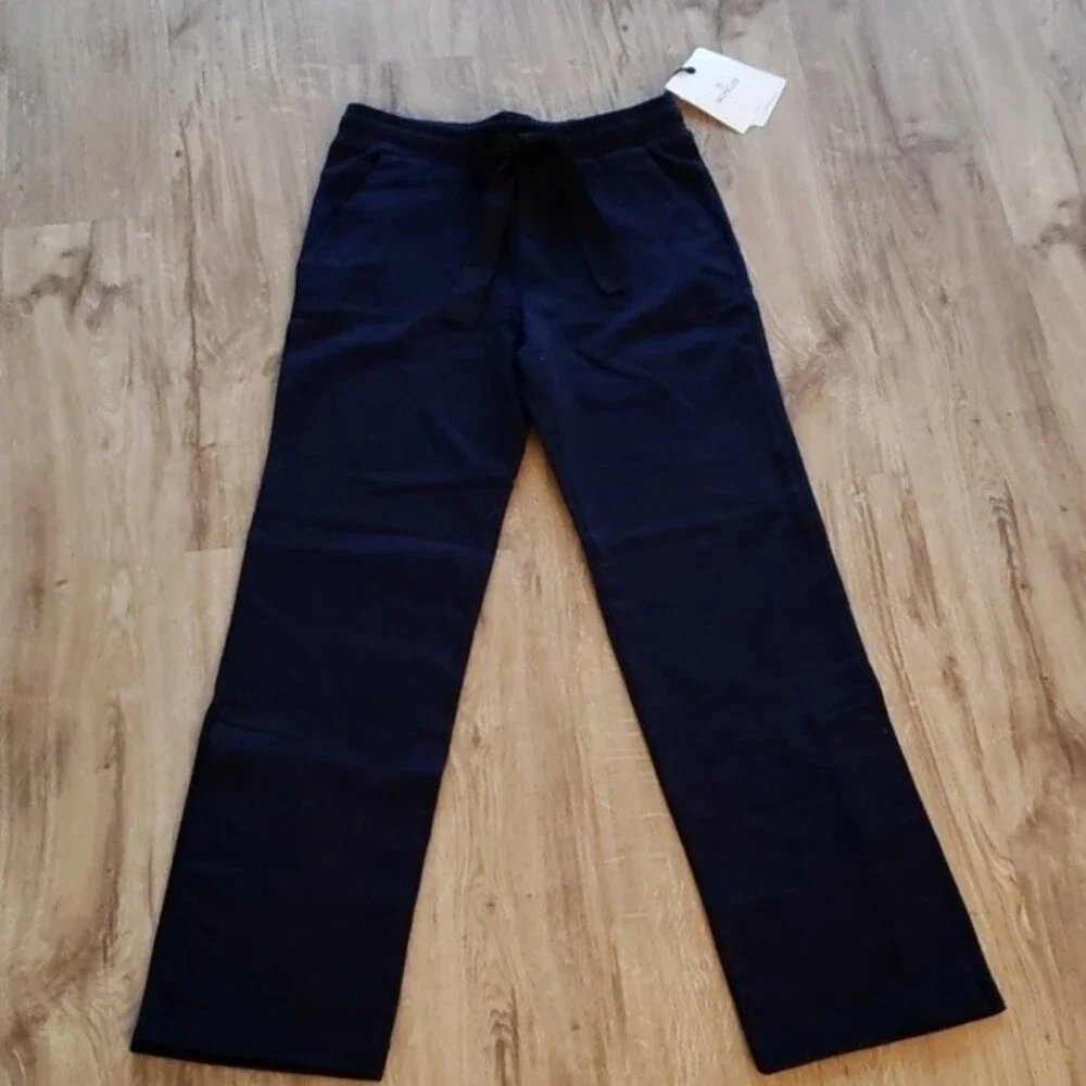Moncler Navy Blue Mens Pants Size Small Luxury Athleisure Lounge Trouser  NEW